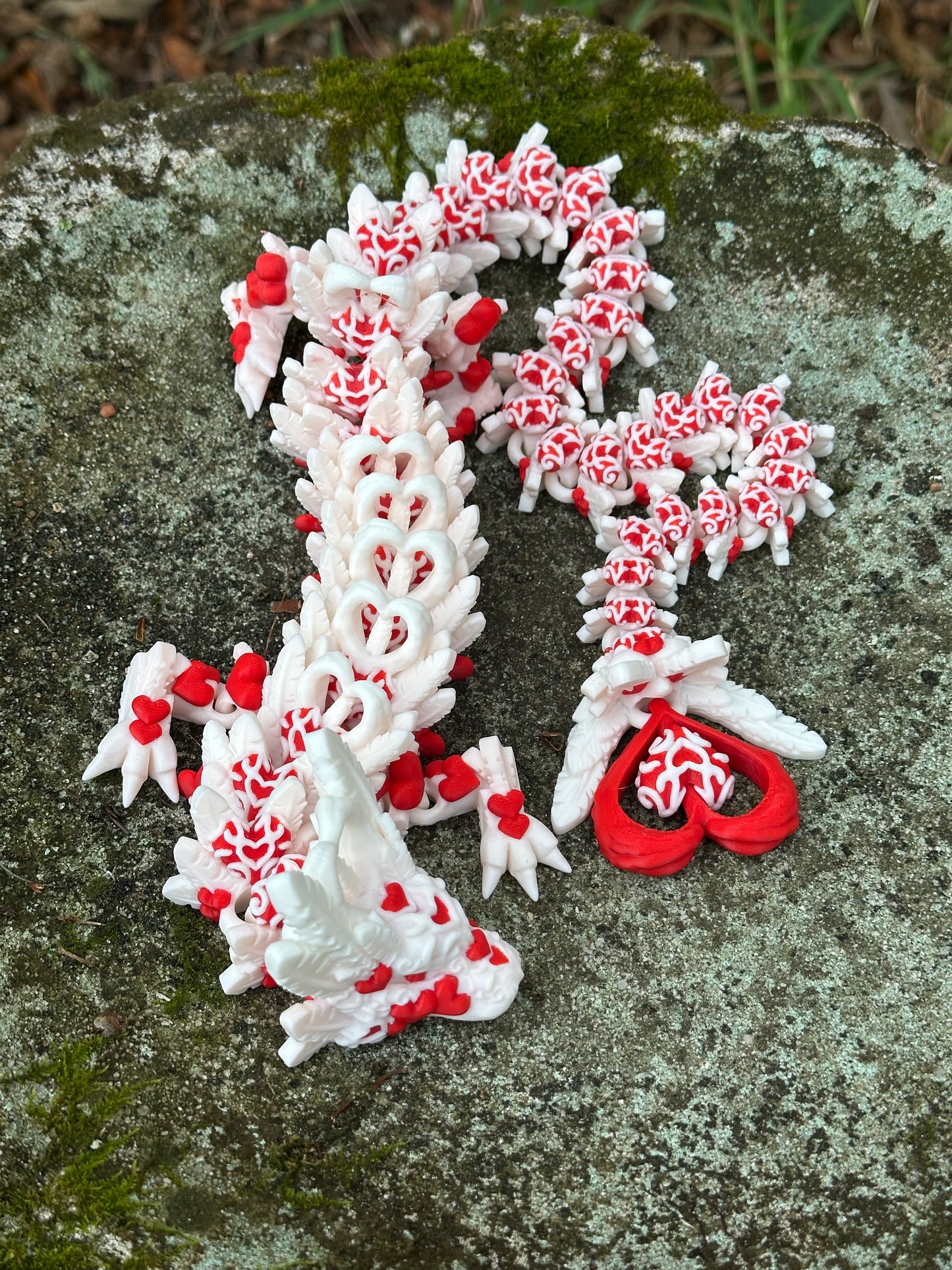 27" Light Heart 3D Printed Articulated Dragon