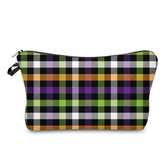 Purple/Orange/Green Plaid - - Water-Resistant Multi-Use Pouch