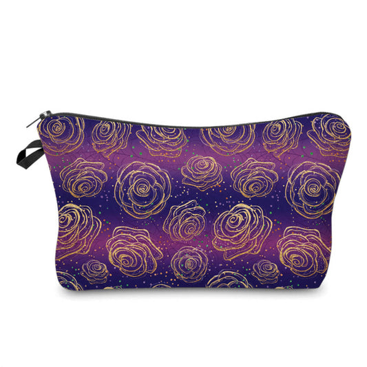 Purple Roses Webs - Water-Resistant Multi-Use Pouch