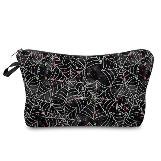 Splatter Black Spider Web - Water-Resistant Multi-Use Pouch