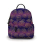 Purple Spider Web Roses - Water-Resistant Mini Backpack