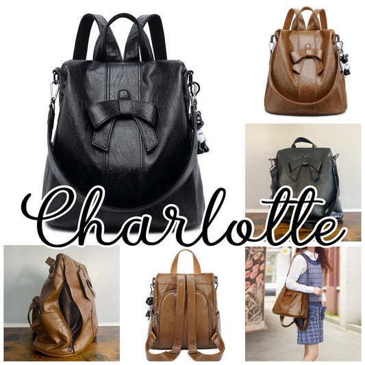 Charlotte - Bow Backpack + Handbag