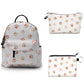 Dog Paw Tan - Water-Resistant Mini Backpack & Pouches Set