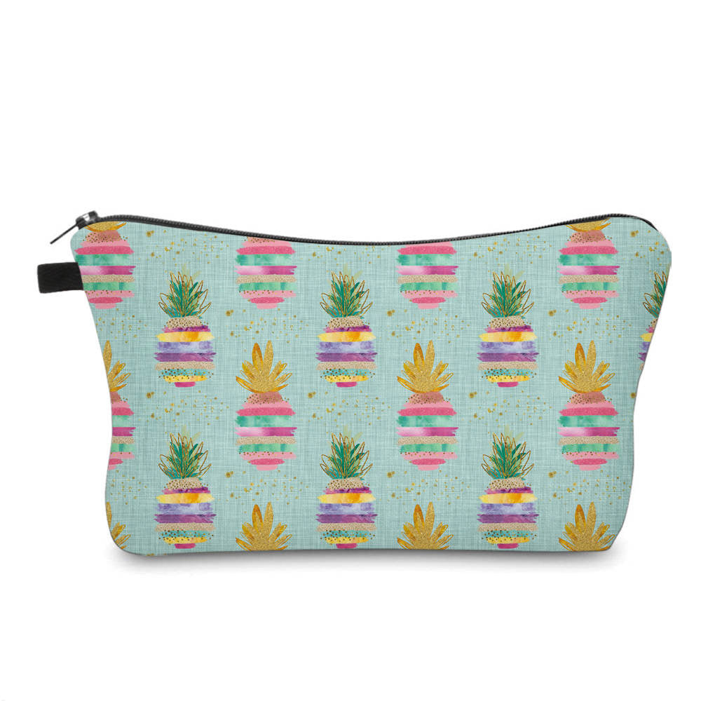 Glittery Pineapple - Water-Resistant Multi-Use Pouch