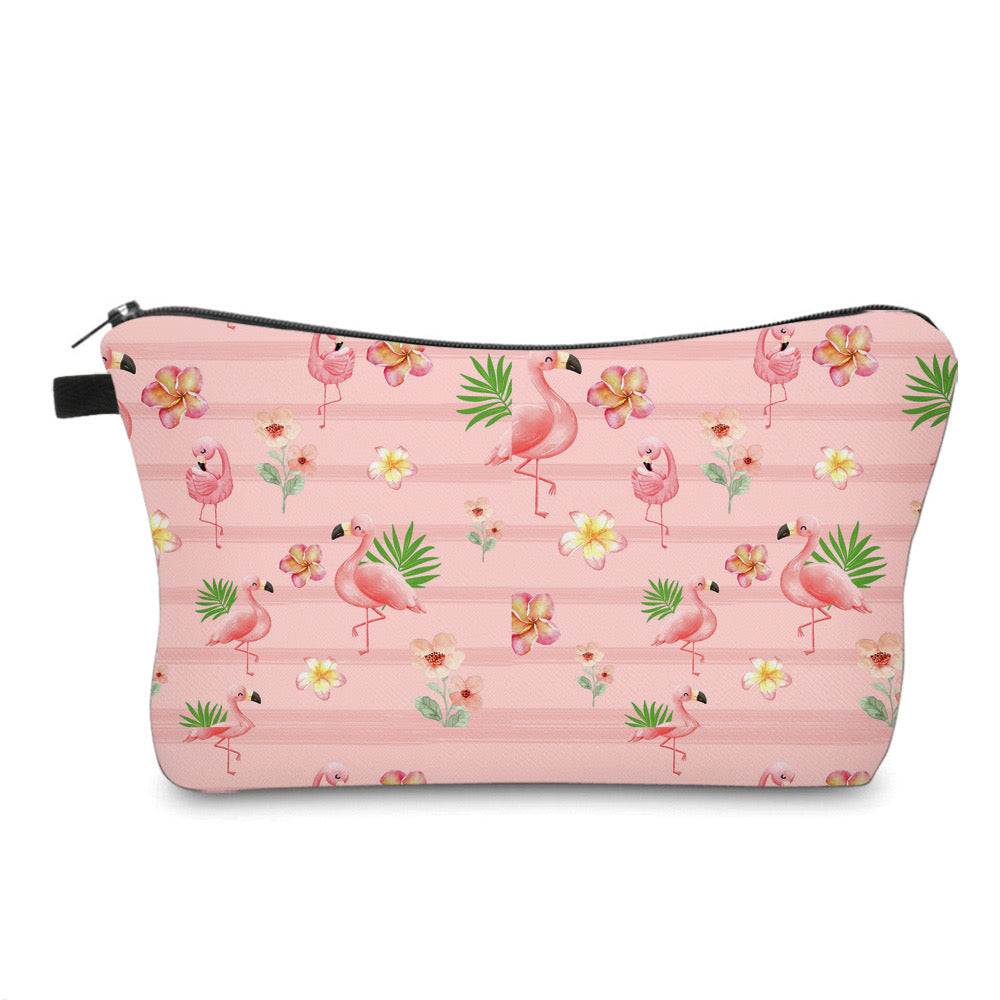 Flamingo Floral - Water-Resistant Multi-Use Pouch