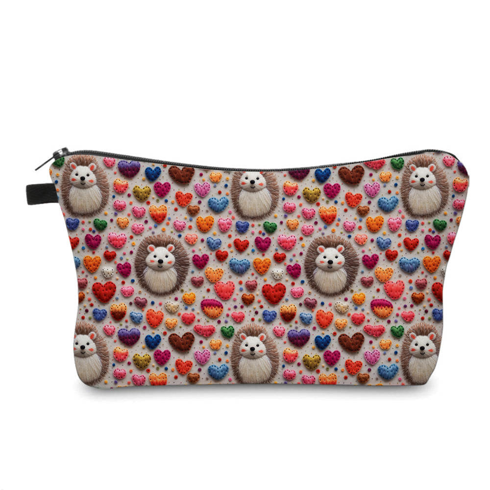 Stitched Hamster Hearts - Water-Resistant Multi-Use Pouch