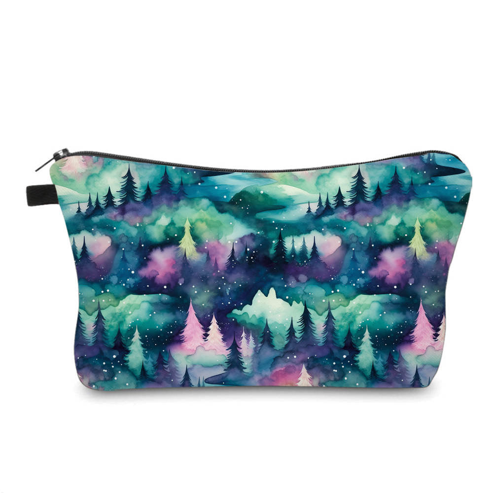 Mint Rainbow Trees - Water-Resistant Multi-Use Pouch