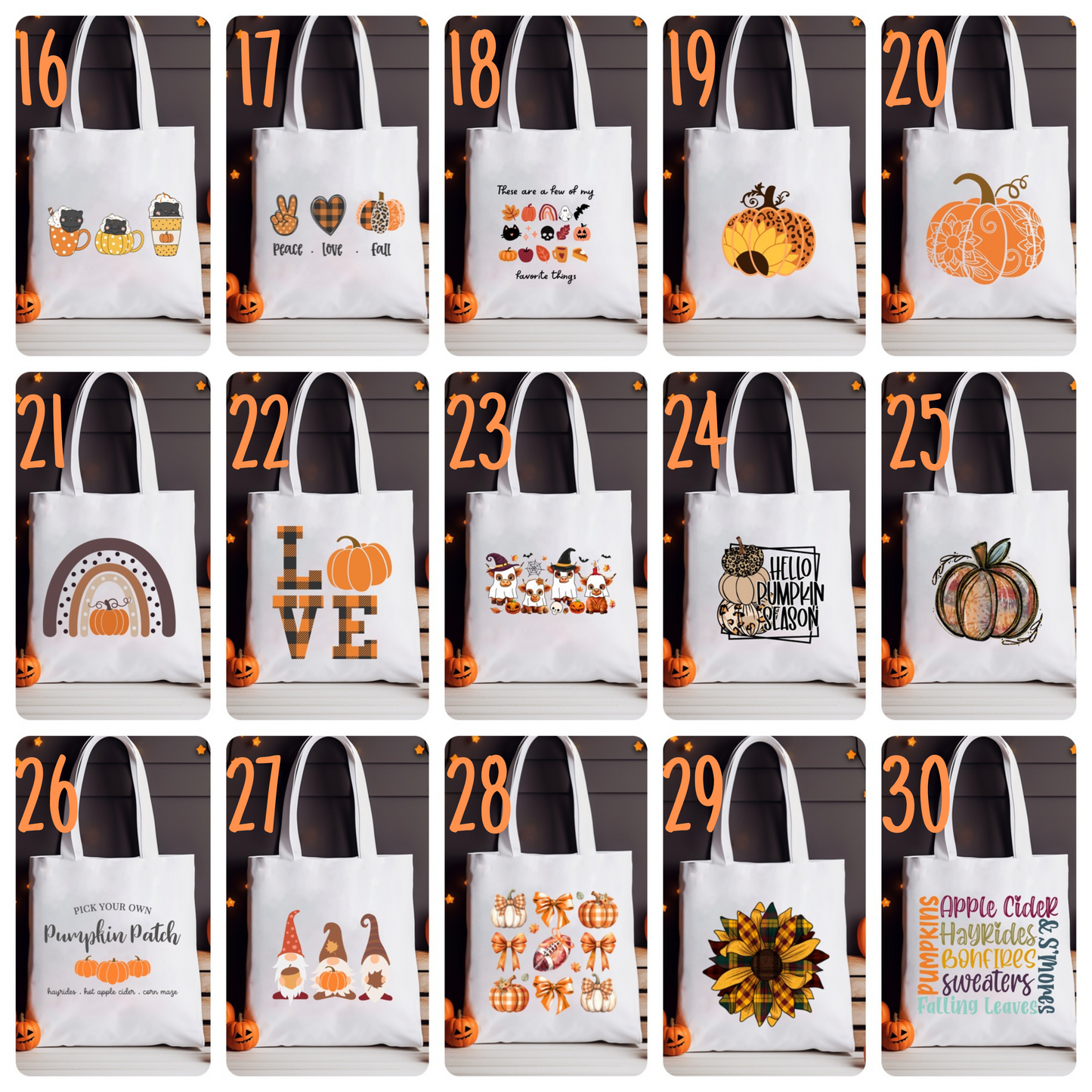 Tote Bag - Fall & Halloween - PREORDER 8/2-8/5