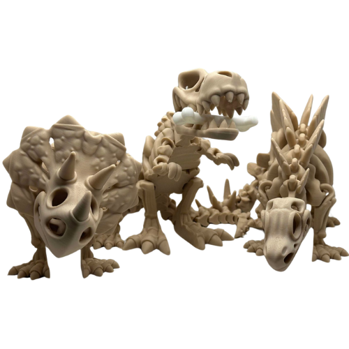 Articulated Cera, Spike & Sharptooth - 3D Printed