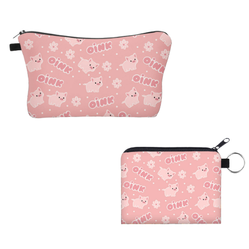 Oink Pink Pig - Water-Resistant Pouch Set