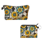 Turquoise Sunflower - Water-Resistant Pouch Set