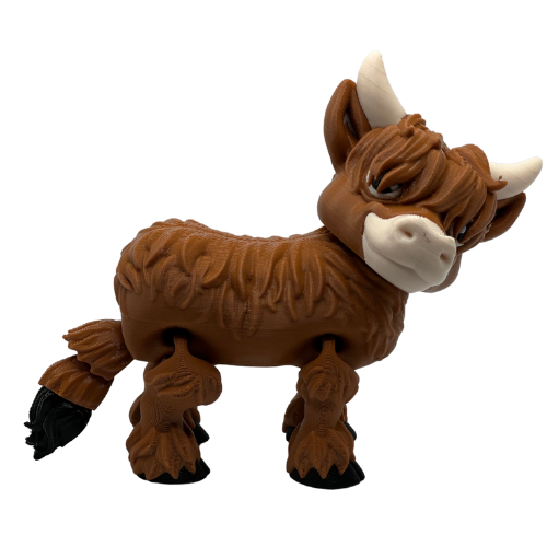 Articulating Highland Cow - 3D Printed