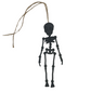 Articulated Skeleton Ornament - Matte Black - 3D Printed