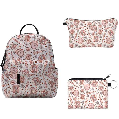 baseball mini backpack Ice Cream Rotation - Strawberry It is made of faux leather and features a top zipper closure and front zippered pocket Easton E100P Baseball / Softball
