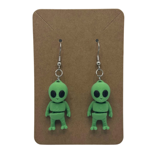 Alien Earrings - 3D Printed