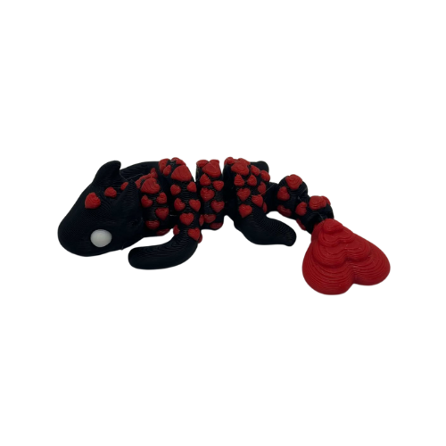 Red & Black Tiny Heart Dragon