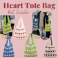 Heart Tote Bag - Knit Sweater