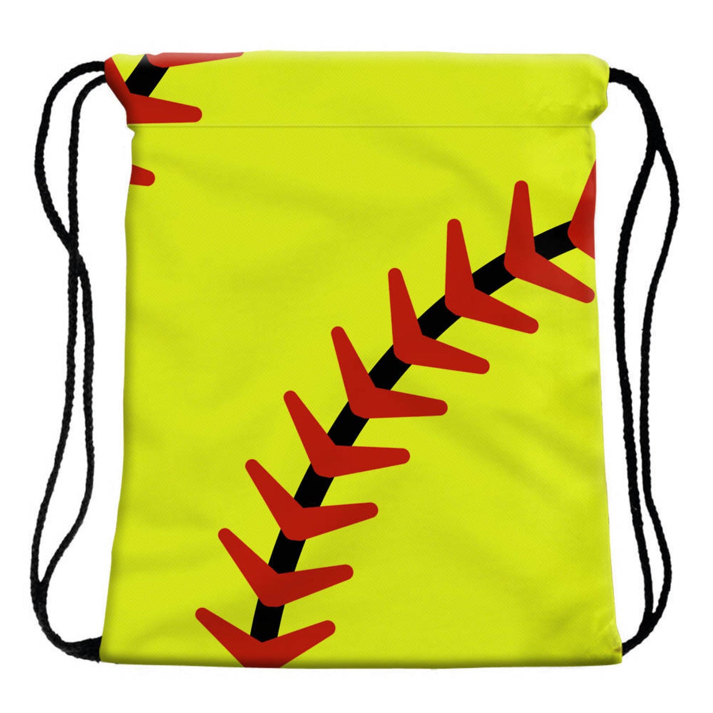 Softball - Water-Resistant Drawstring Bag - Backpack