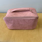 Oversized Lay Flat Cosmetic Bag - Embossed Flora