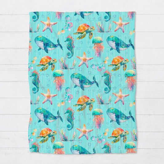 Under The Sea Minky Blanket