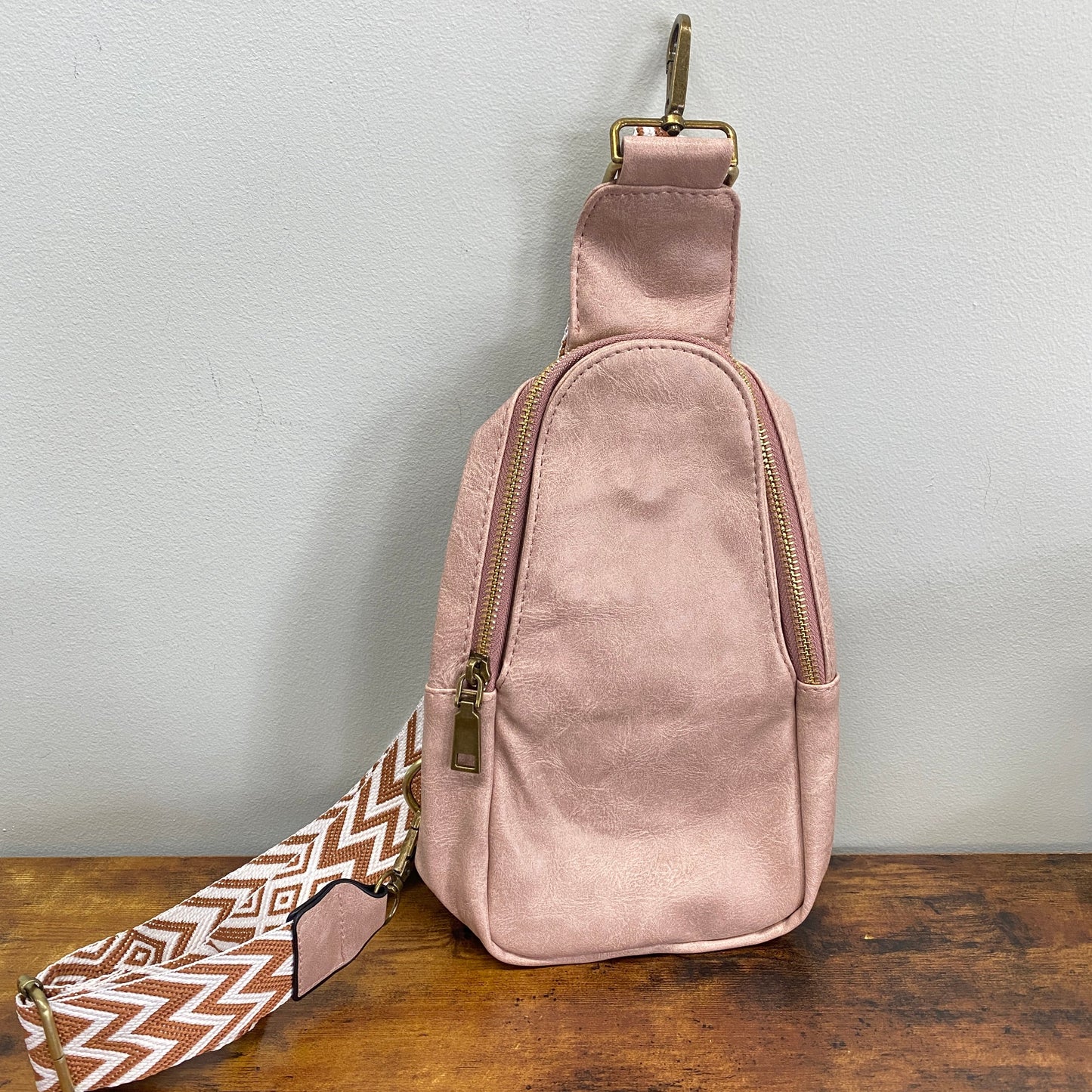 The Samantha Sling Crossbody - Solid Blush