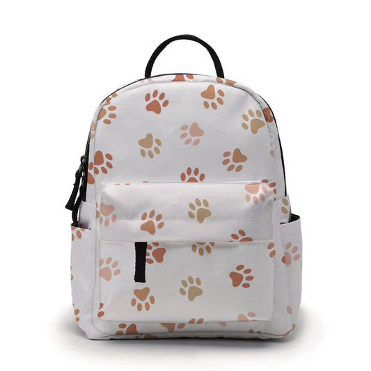 Dog Paw Tan - Water-Resistant Mini Backpack