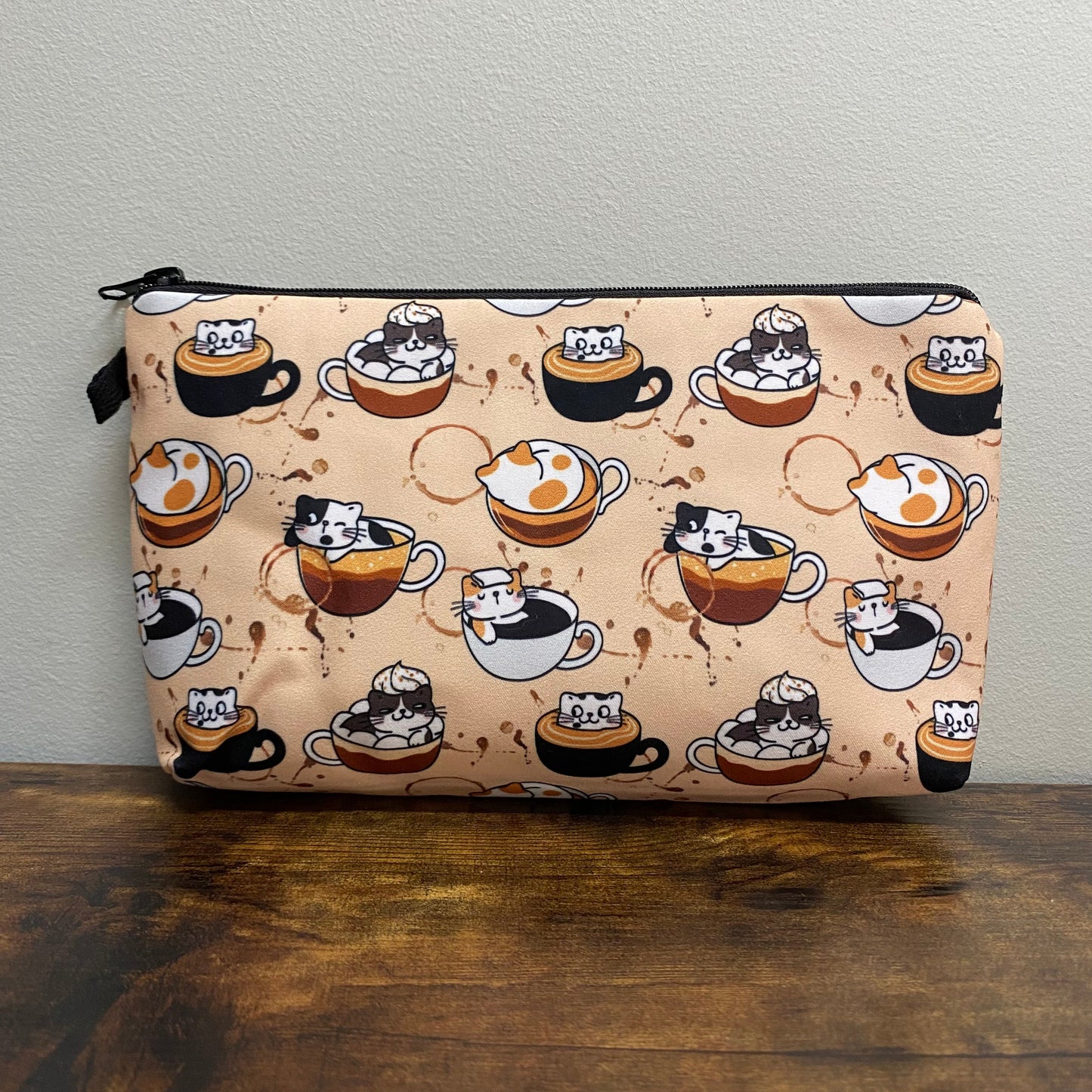 Coffee & Cats  - Water-Resistant Multi-Use Pouch