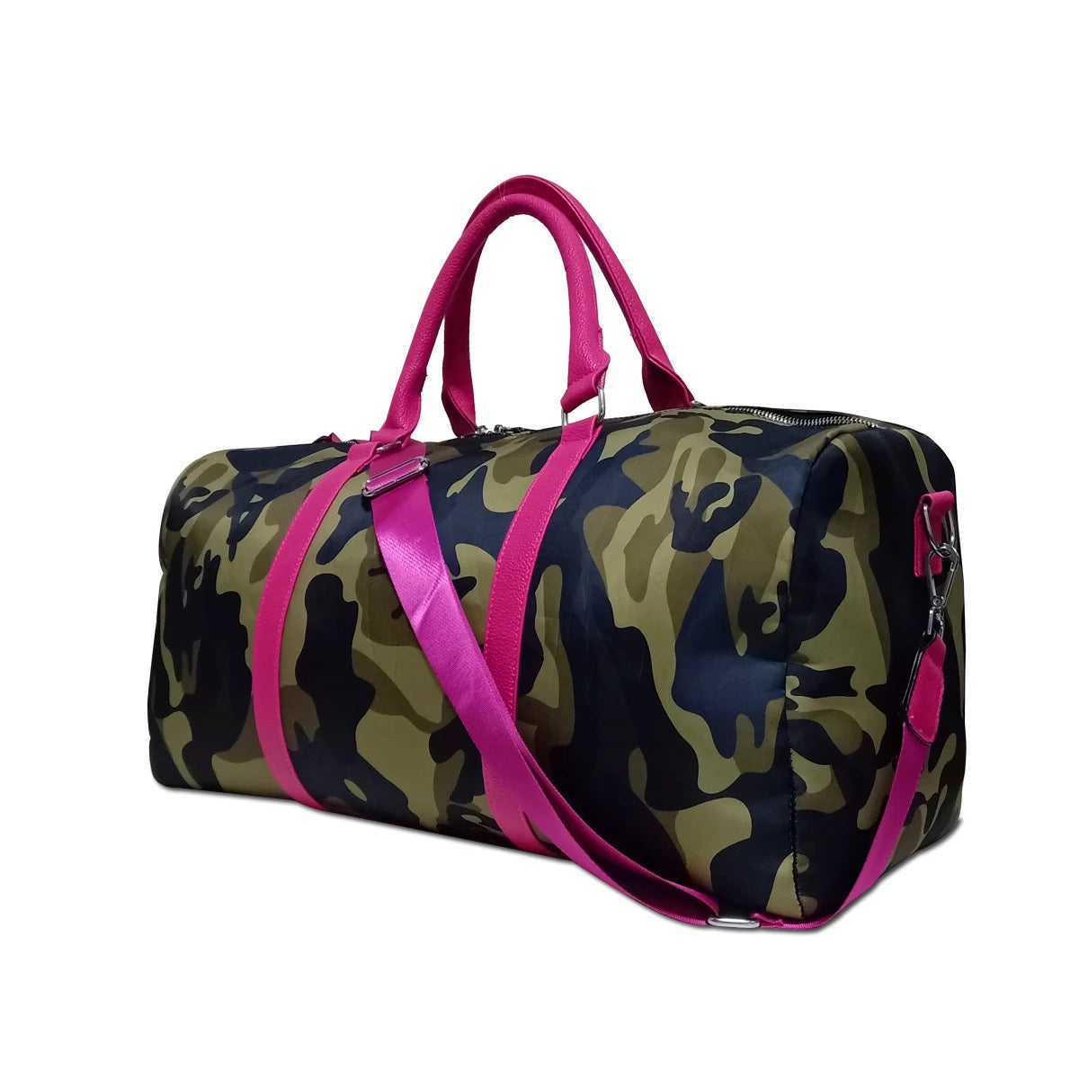 The Weekender Duffle Bag - Pink Camo