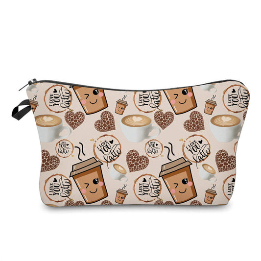 Love You A Latte - Coffee - Water-Resistant Multi-Use Pouch