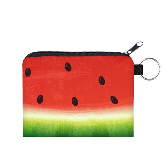 Watermelon - Water-Resistant Mini Pouch w/ Keyring