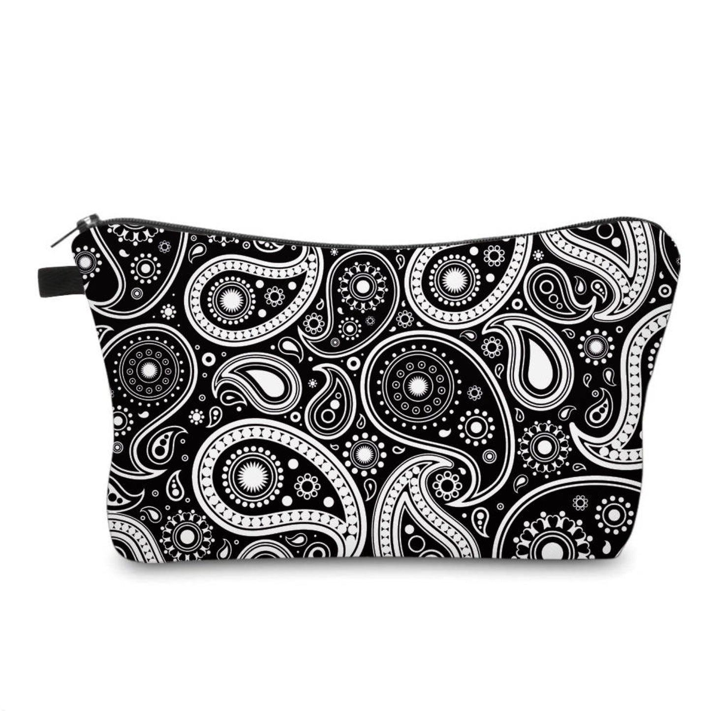 Paisley Black & White - Water-Resistant Multi-Use Pouch