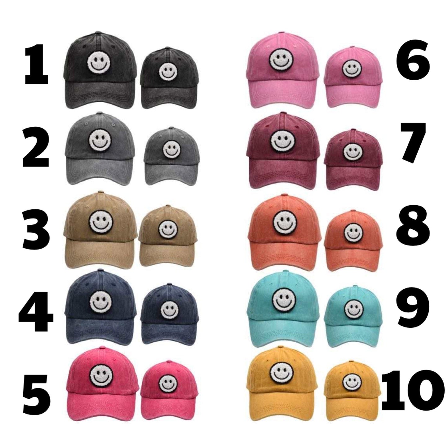 Smiley Face - Adult & Child Sized Hats