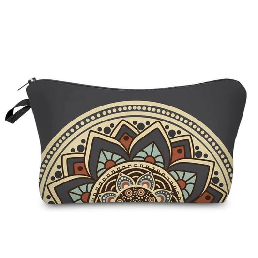 Mandala on Grey - Water-Resistant Multi-Use Pouch
