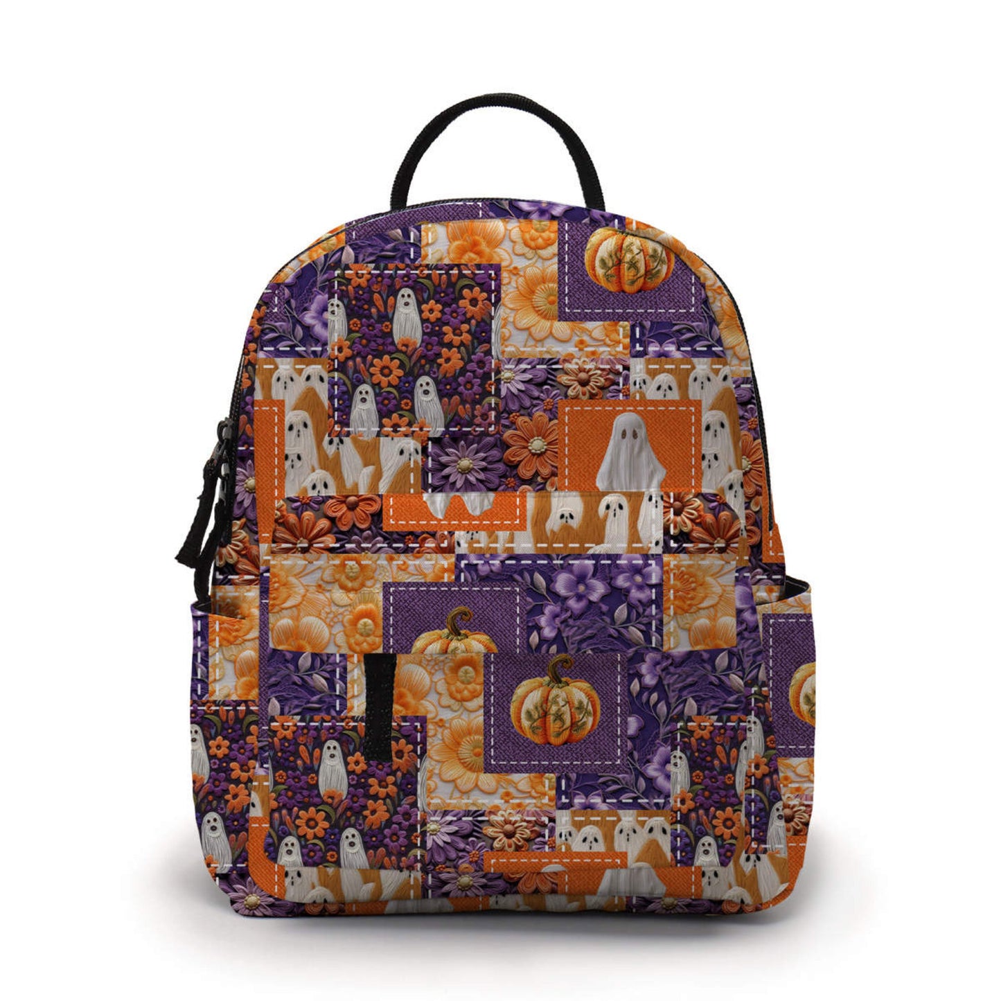 Halloween Patchwork - Water-Resistant Mini Backpack