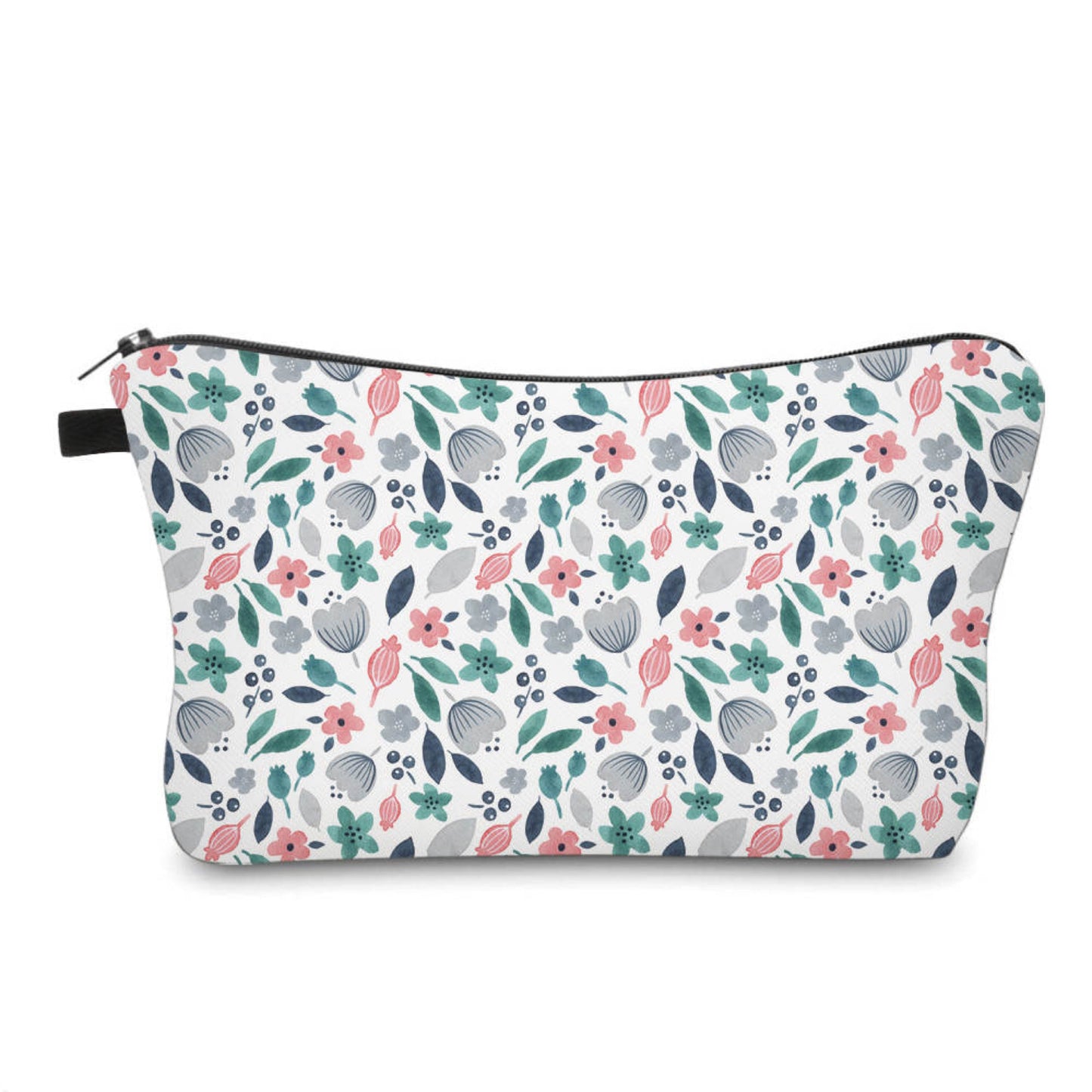Floral Tiny Green Pink - Water-Resistant Multi-Use Pouch