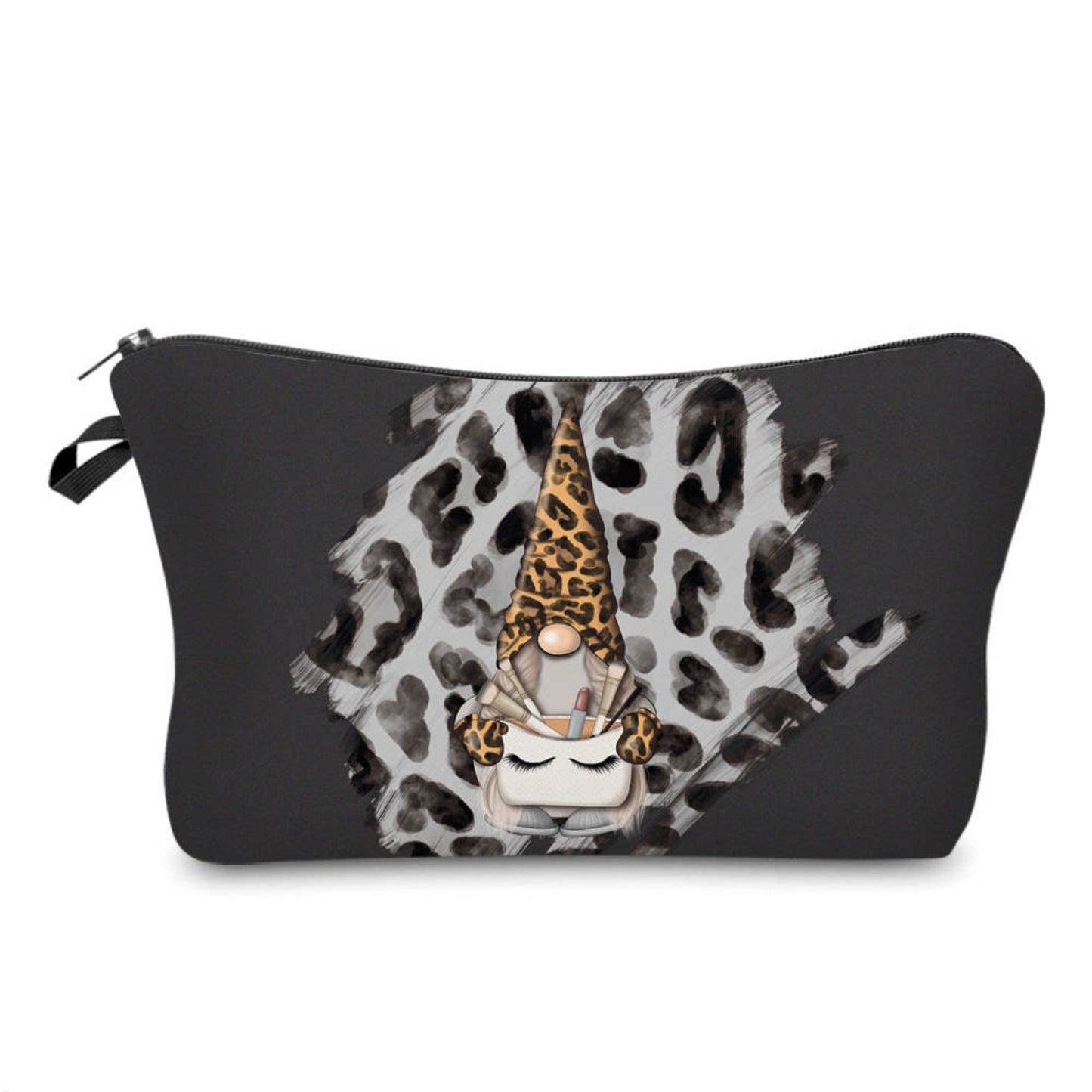 Gnome Animal Print Makeup - Water-Resistant Multi-Use Pouch