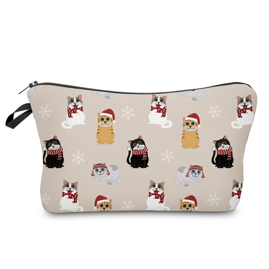 Cats on Tan - Water-Resistant Multi-Use Pouch