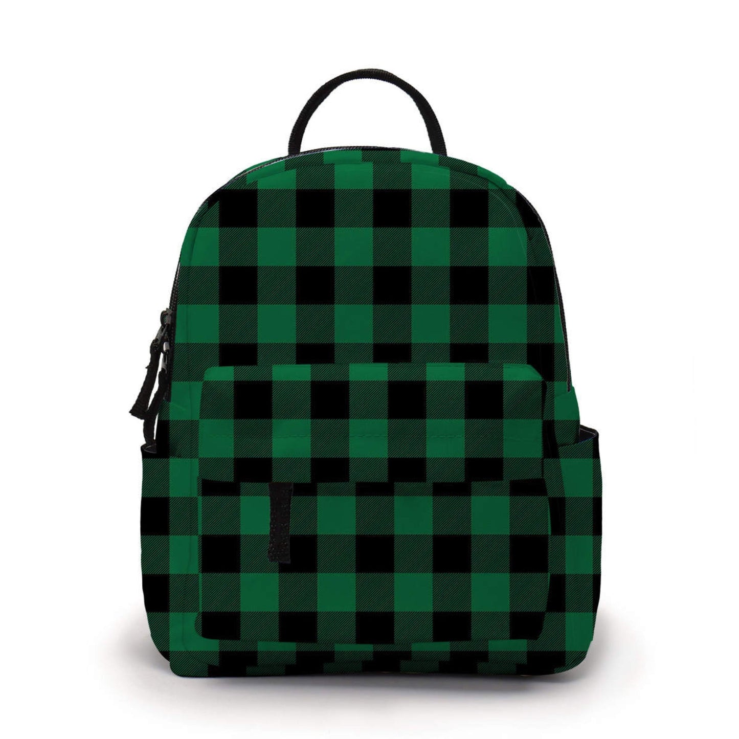 Buffalo Plaid Green - Water-Resistant Mini Backpack