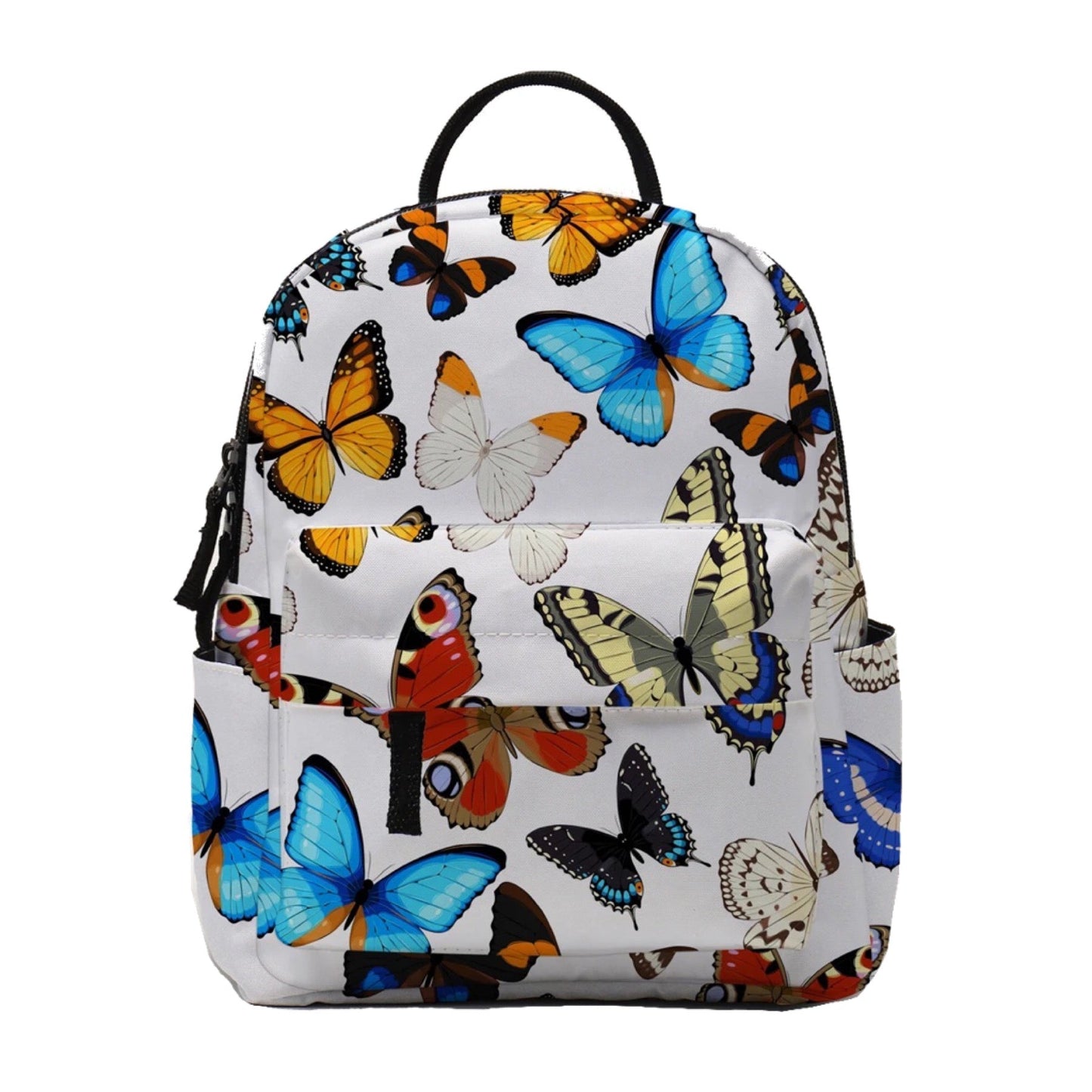 Butterfly on White - Water-Resistant Mini Backpack