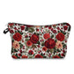 Floral Rose Faux Embroidery - Water-Resistant Multi-Use Pouch