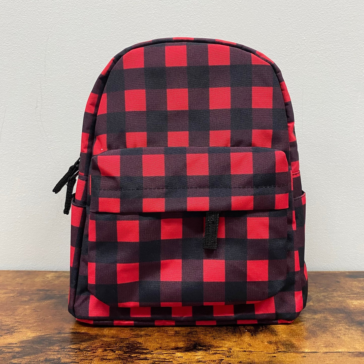 Red Buffalo Plaid - Water-Resistant Mini Backpack