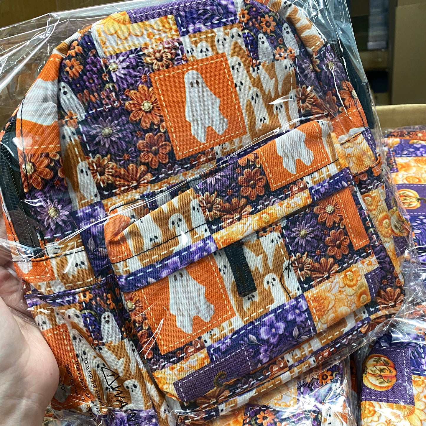 Halloween Patchwork - Water-Resistant Mini Backpack