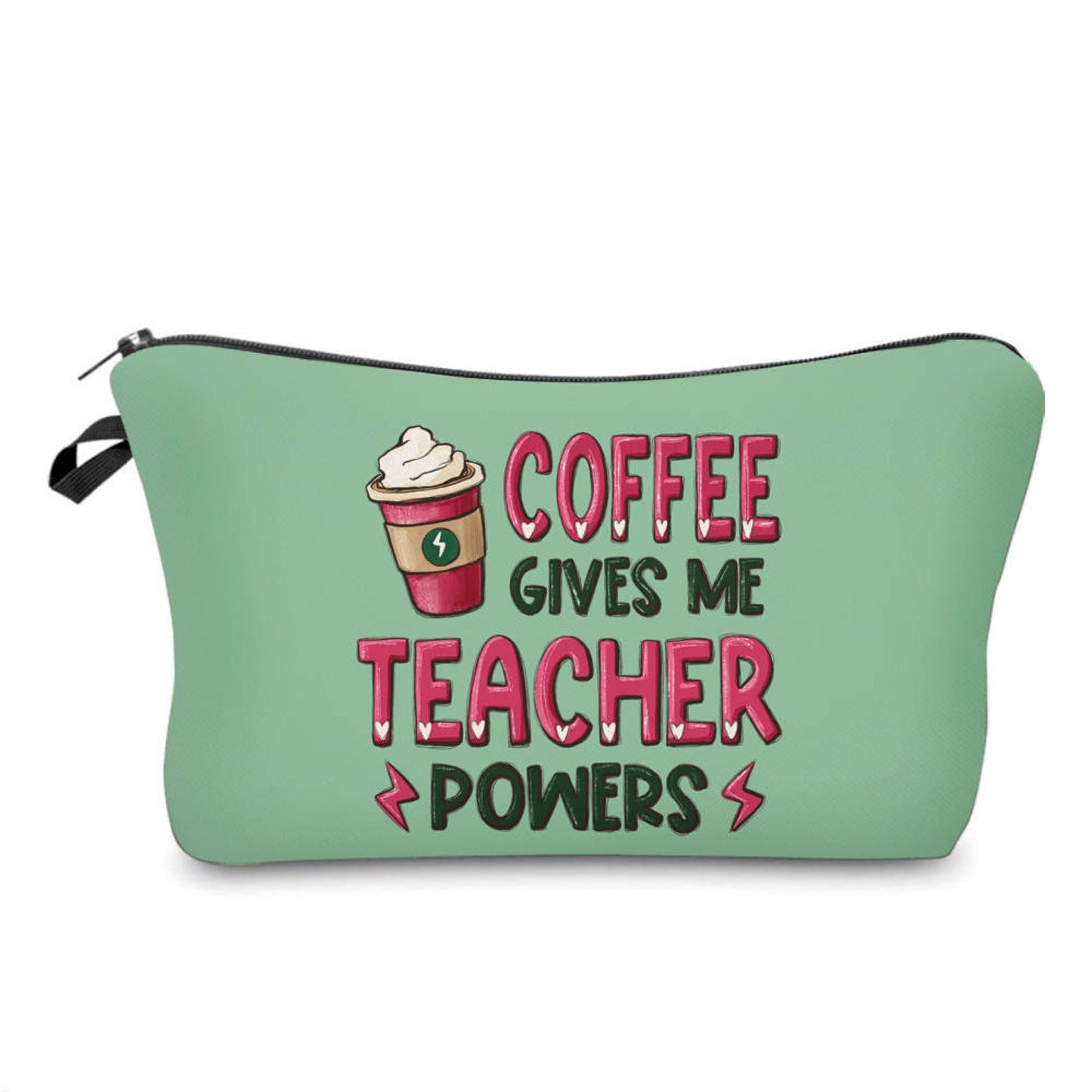 Coffee Gives Teacher Powers - Water-Resistant Multi-Use Pouch