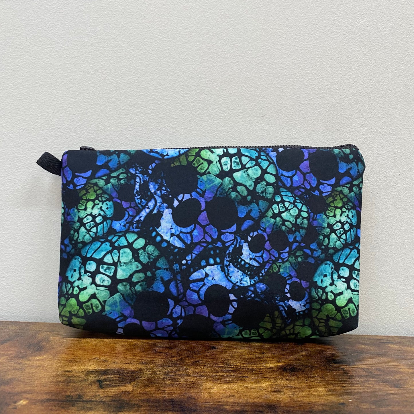 Blue Green Skull - Water-Resistant Multi-Use Pouch