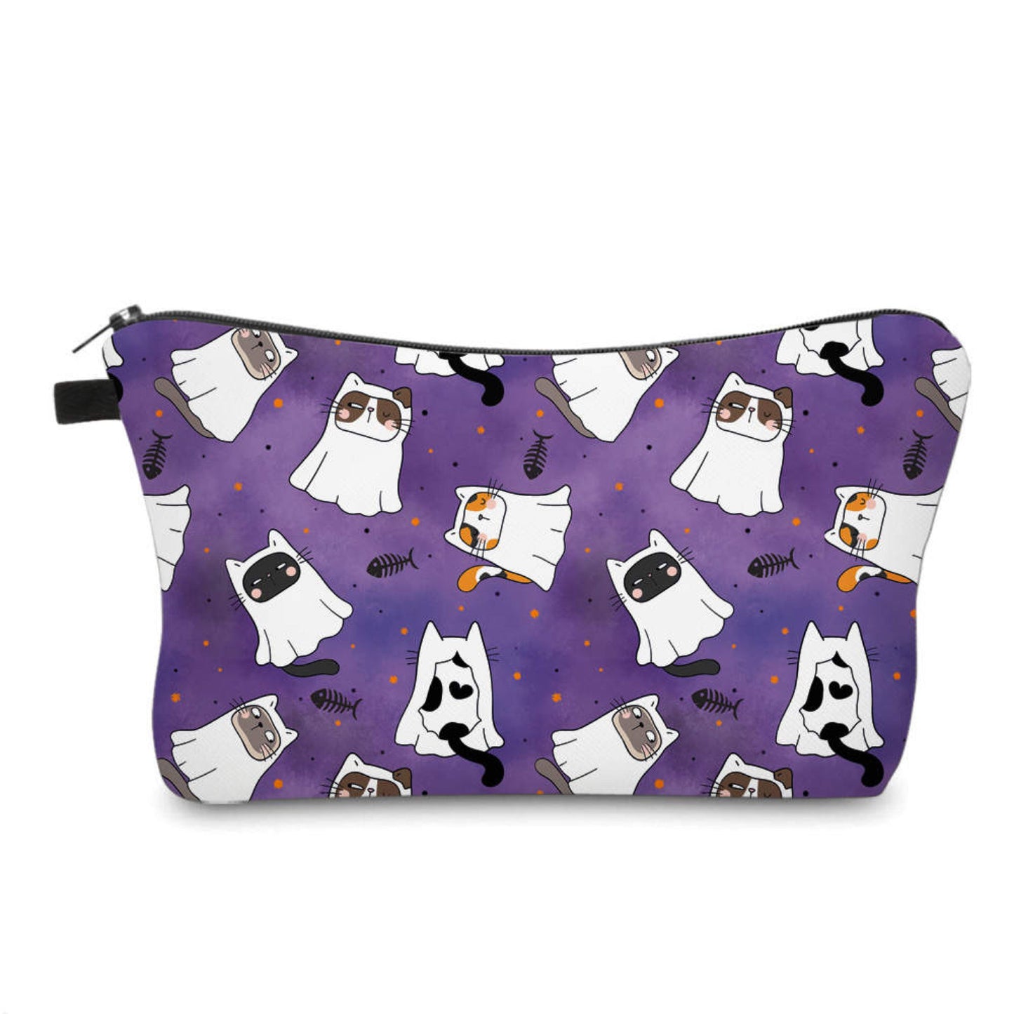Purple Ghost Cats - Water-Resistant Multi-Use Pouch