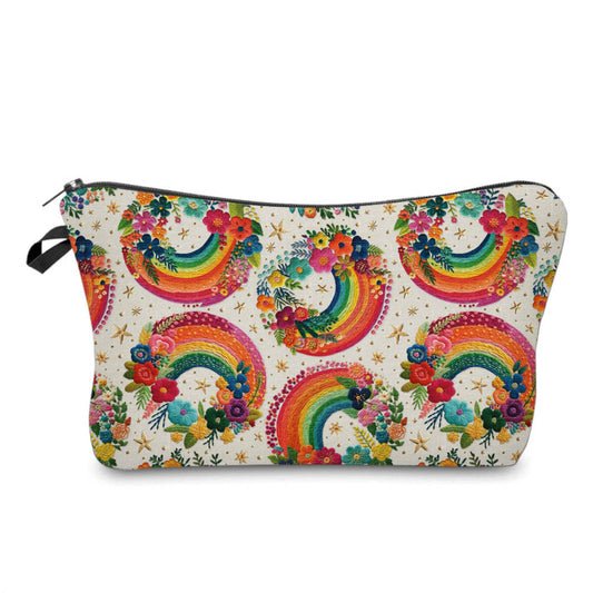 Rainbow Faux Embroidery - Water-Resistant Multi-Use Pouch