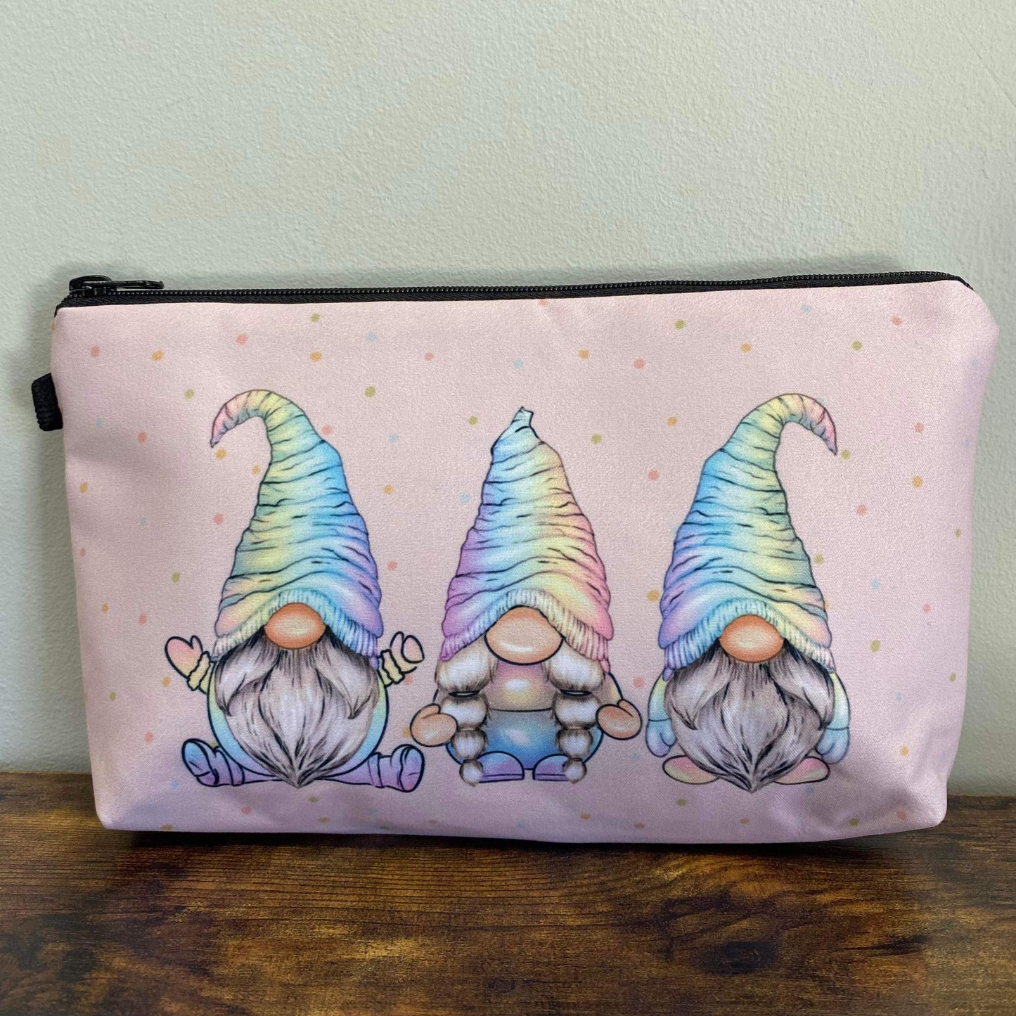 Gnome Pastel Rainbow - Water-Resistant Multi-Use Pouch