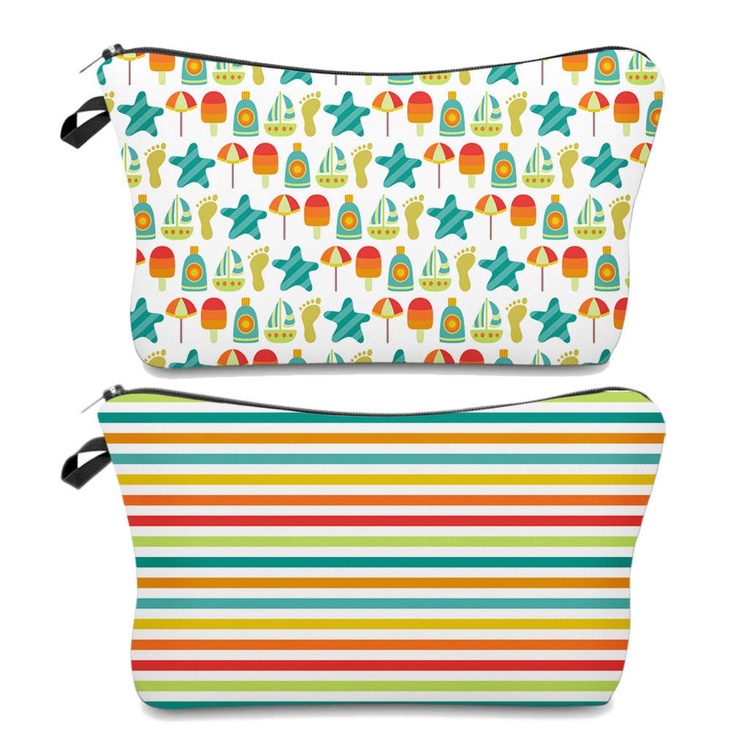 Summer Things & Stripes - Water-Resistant Multi-Use Pouch