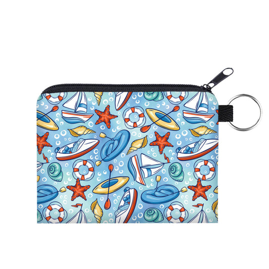Sail Boat - Water-Resistant Mini Pouch w/ Keyring