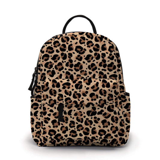 Traditional Brown Animal Print - Water-Resistant Mini Backpack